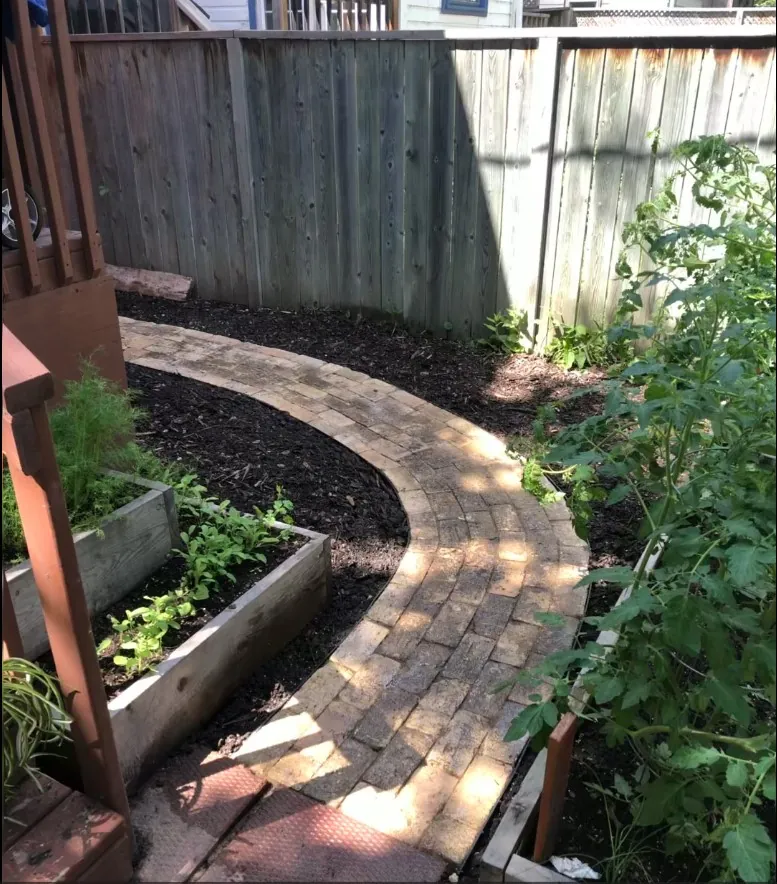 Custom water feature before and after